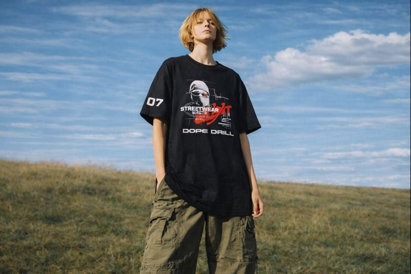 🖤 OVERSIZED GRAPHIC T-SHIRT – DRILL STREET EDITION