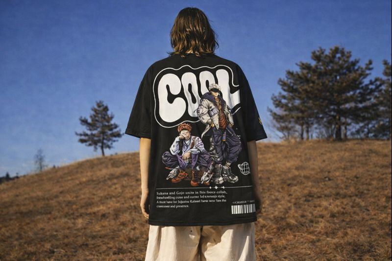 🖤 OVERSIZED GRAPHIC T-SHIRT – CURSED DUO EDITION